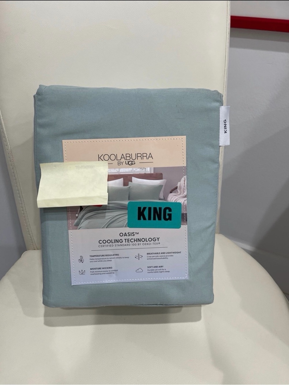 Koolaburra by UGG Aqua Gray Oasis Cooling Technology KING Sheet Set